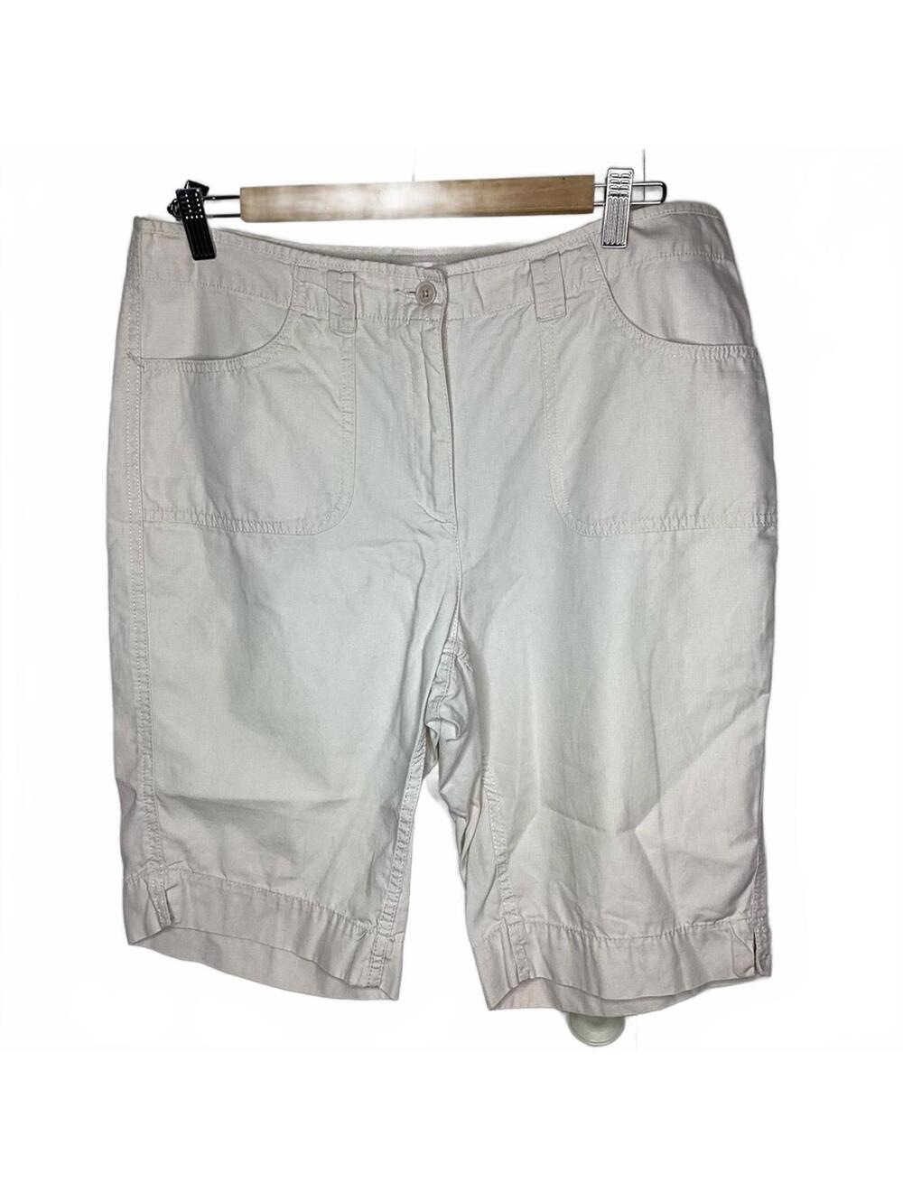 Northern Reflections Women's Classic White Bermuda Shorts -Size 10 Classic Fit